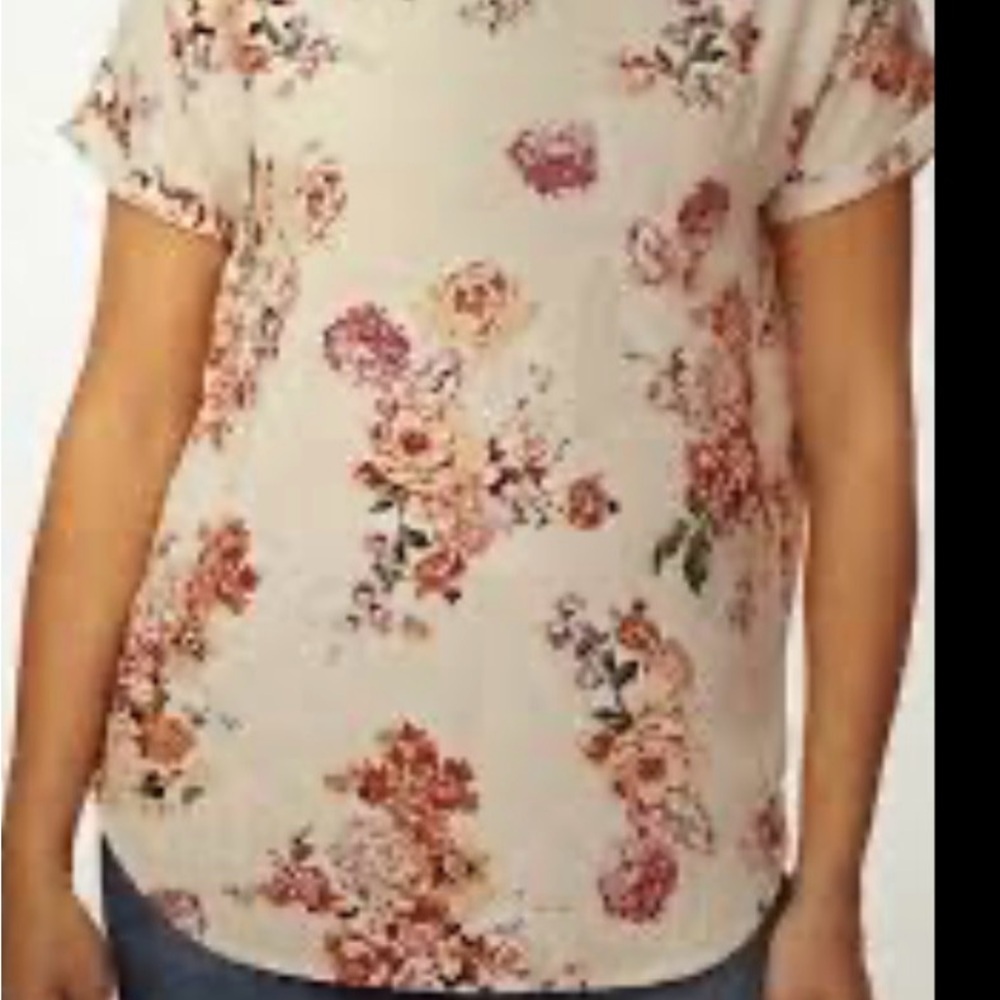 NWT Buffalo David Bitton Cream Floral Blouse